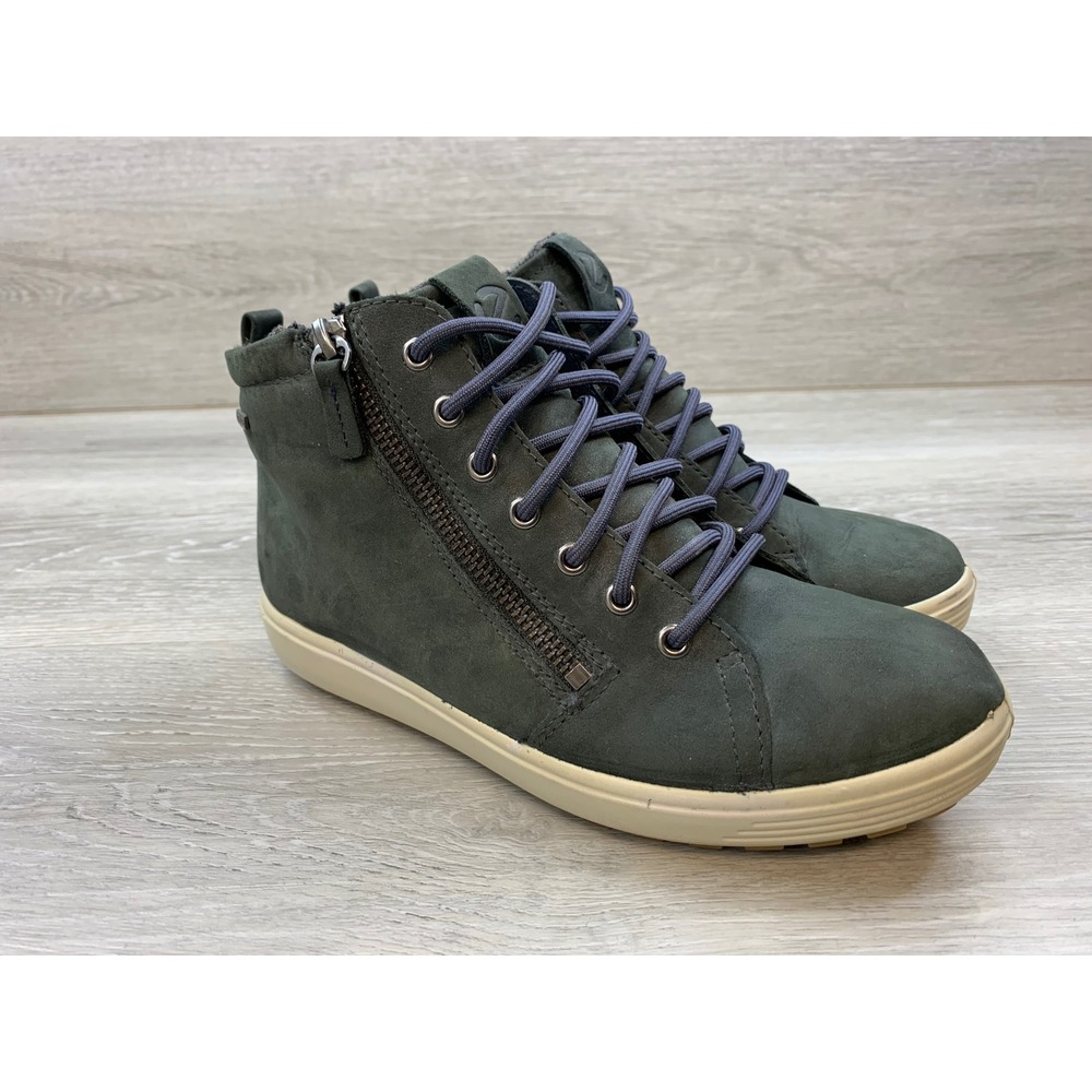 ECCO Soft 7 Tred Gore-Tex Blue Nubuck High Top Sneakers Boots Women's 5 Shoes